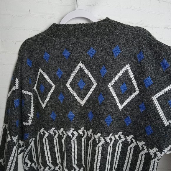 Vintage 80s 90s Uniform Code Sweater Geometric Men Size XL - Picture 5 of 7